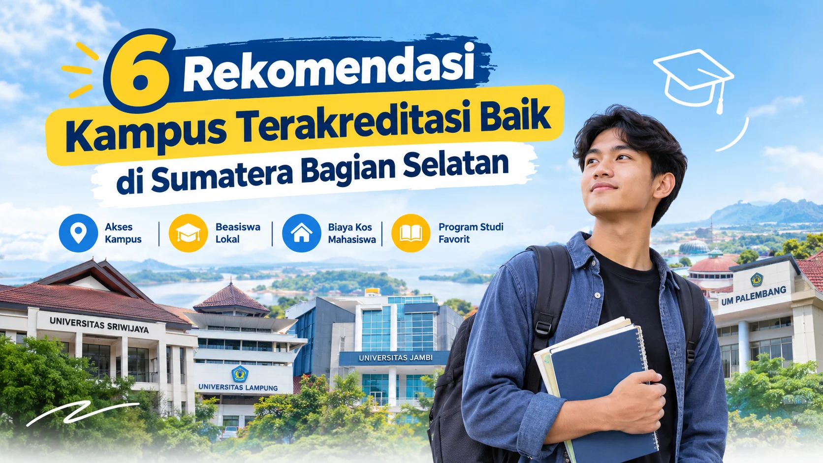 6 rekomendasi kampus terakreditasi baik di Sumatera Bagian Selatan